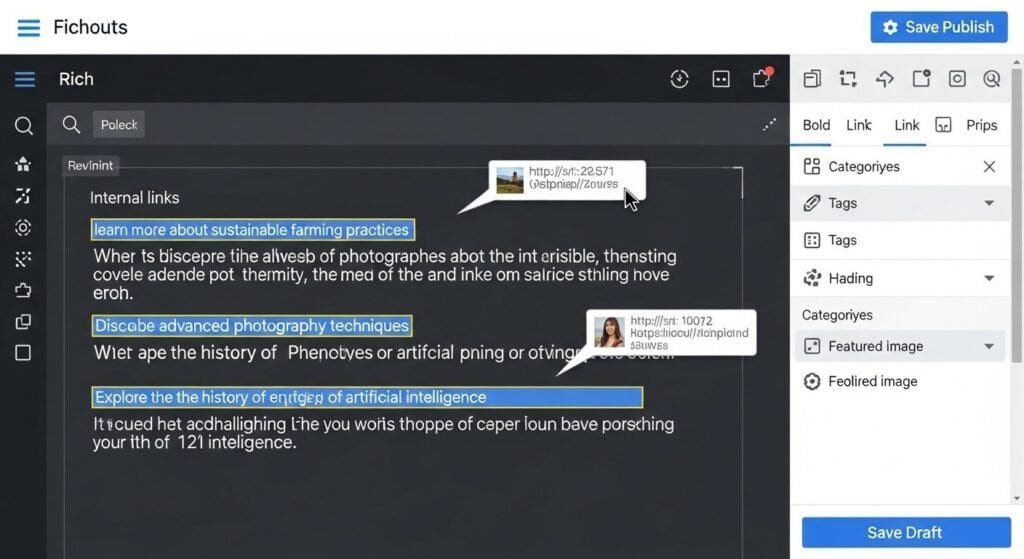 AI tools for SEO writing supporting internal linking and topical authority building