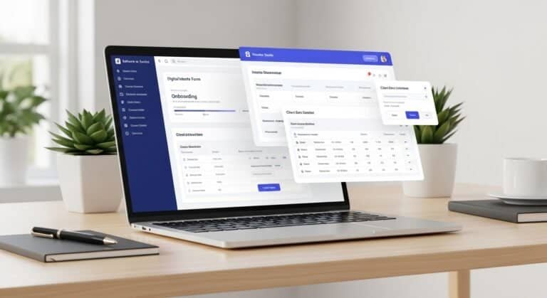 ai client intake automation tools for consultants dashboard showing automated intake forms and client onboarding workflows