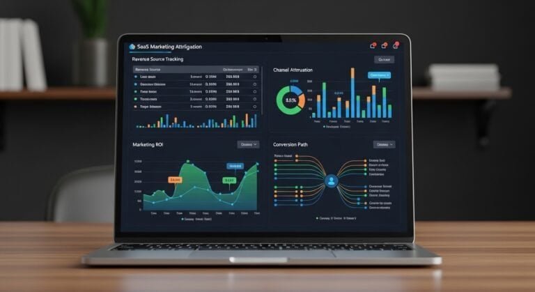 AI coaching marketing attribution tools dashboard showing revenue source tracking and conversion paths