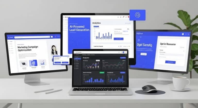 AI lead magnet generator tools dashboard showing ebook checklist and opt in content creation