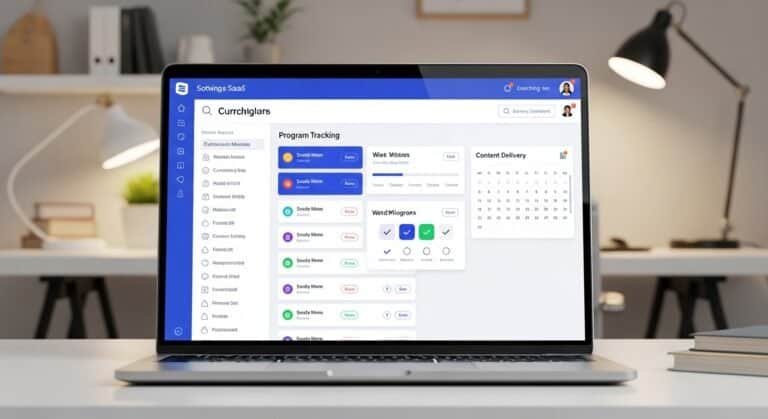 ai online program management software dashboard showing curriculum management and program tracking