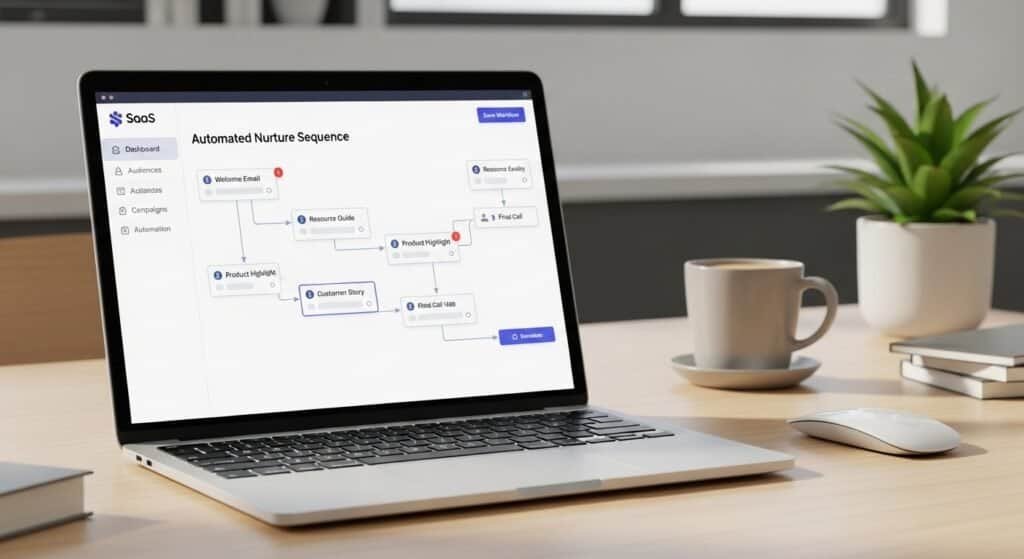 ConvertKit email automation workflow showing automated nurture sequence for coaching email marketing