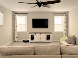 Hunter Douglas Duette Cellular Shades with LiteRise operation, Top-Down Bottom Up design, and light filtering fabric