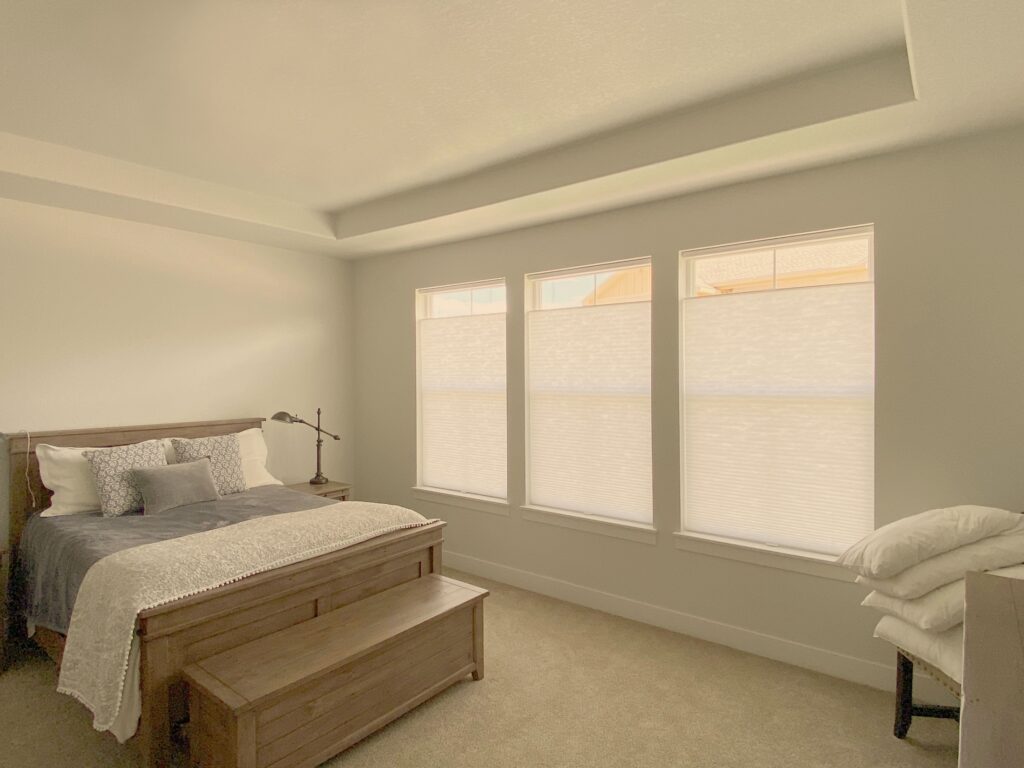 Hunter Douglas Applause Cellular Shades with LiteRise, Top-Down Bottom-Up, and Light Filtering fabric for Colorado bedroom