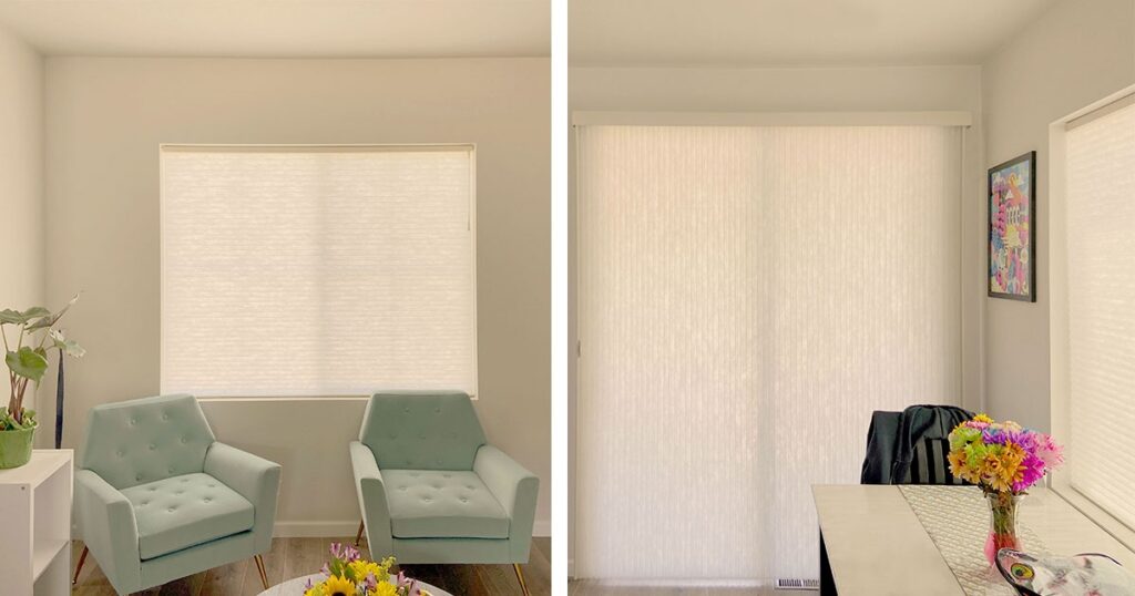 Alta Roller Shades with Custom Clutch and Light Filtering for Colorado home