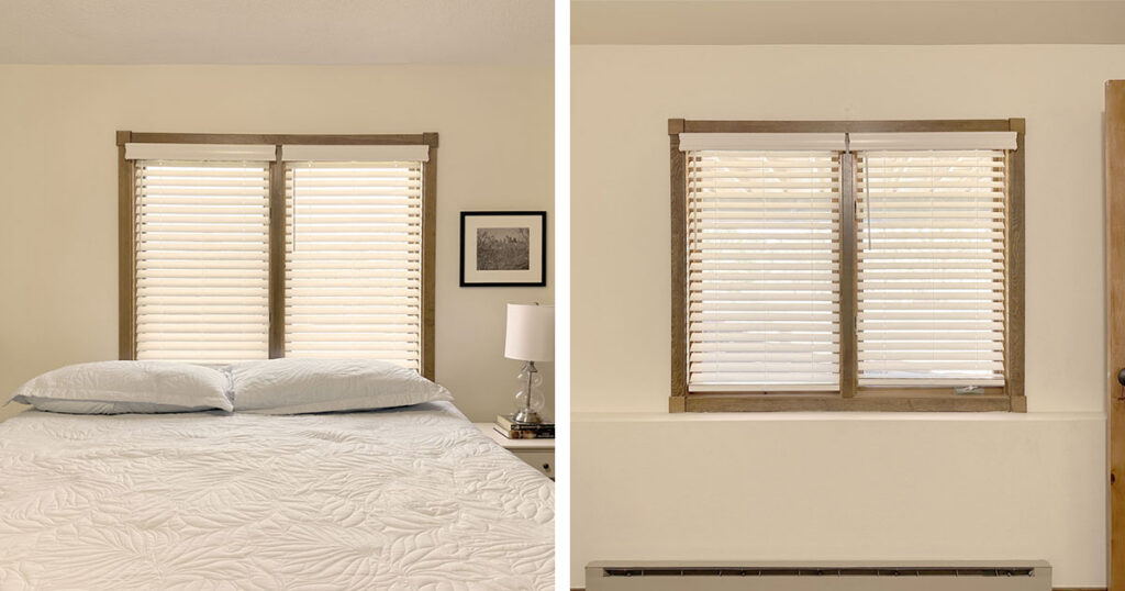 Hunter Douglas EverWood Composite Wood Blinds with SimpleLift for Colorado bedroom