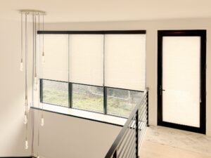Hunter Douglas Designer Roller Shades with PowerView motorization and light filtering fabric