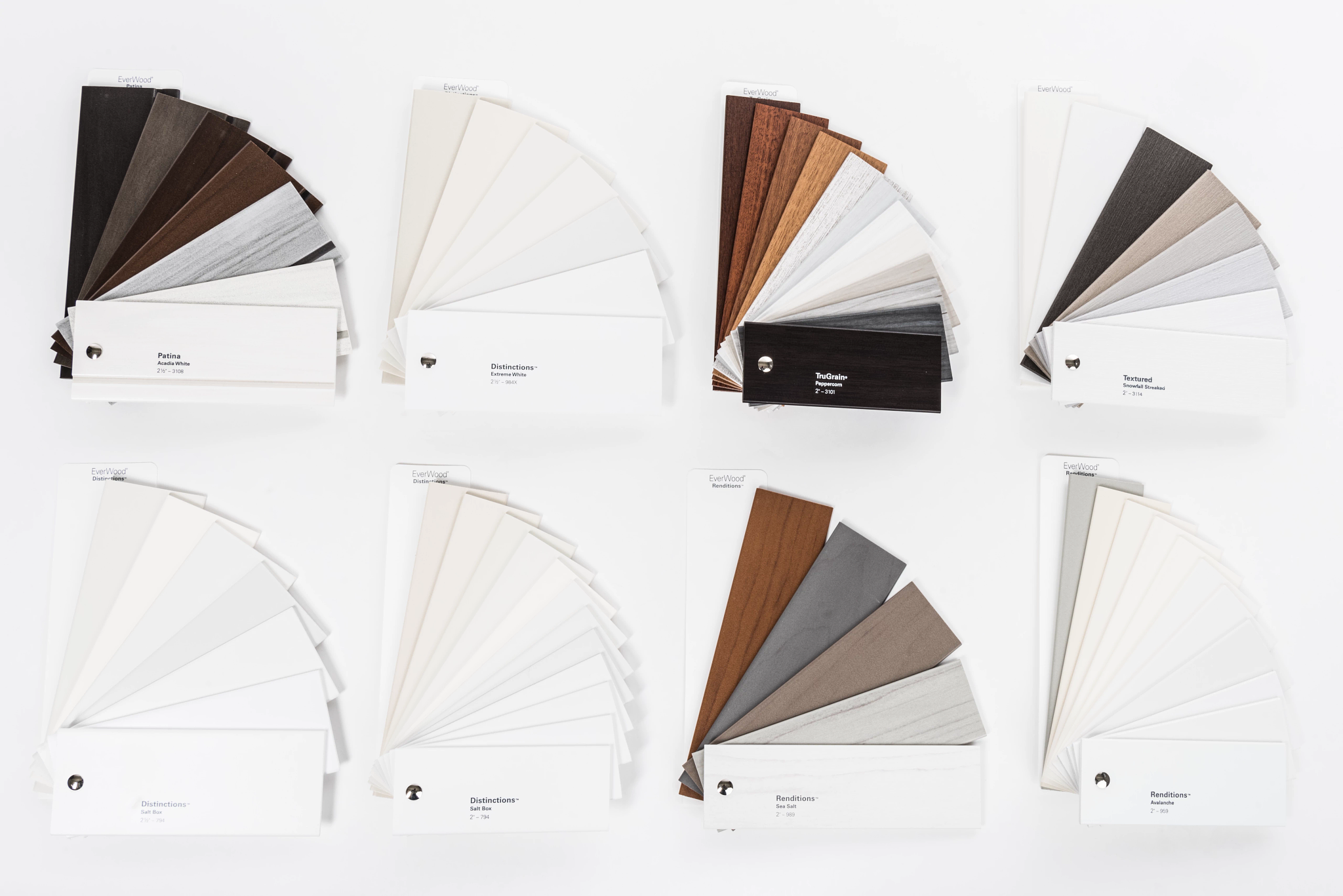 Hunter Douglas product samples showcasing a variety of window treatment materials and styles in Centennial