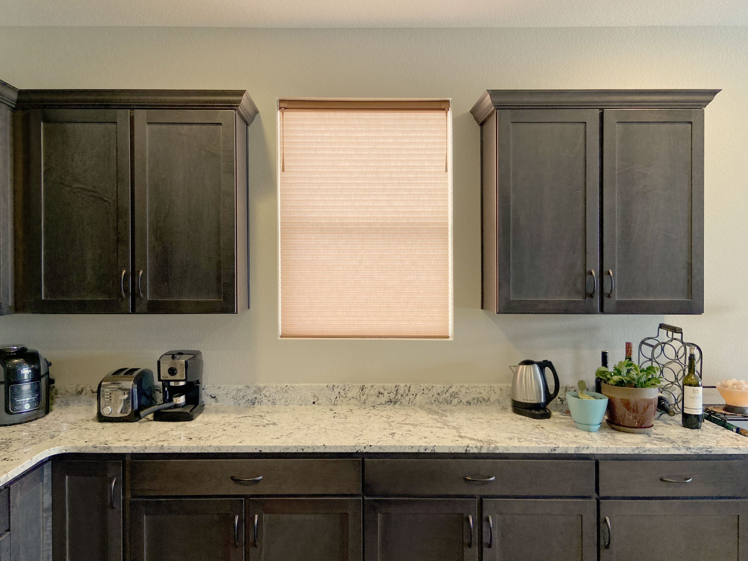 Hunter Douglas Duette Cellular Shades with UltraGlide operation, Top-Down Bottom Up functionality, and light filtering fabric