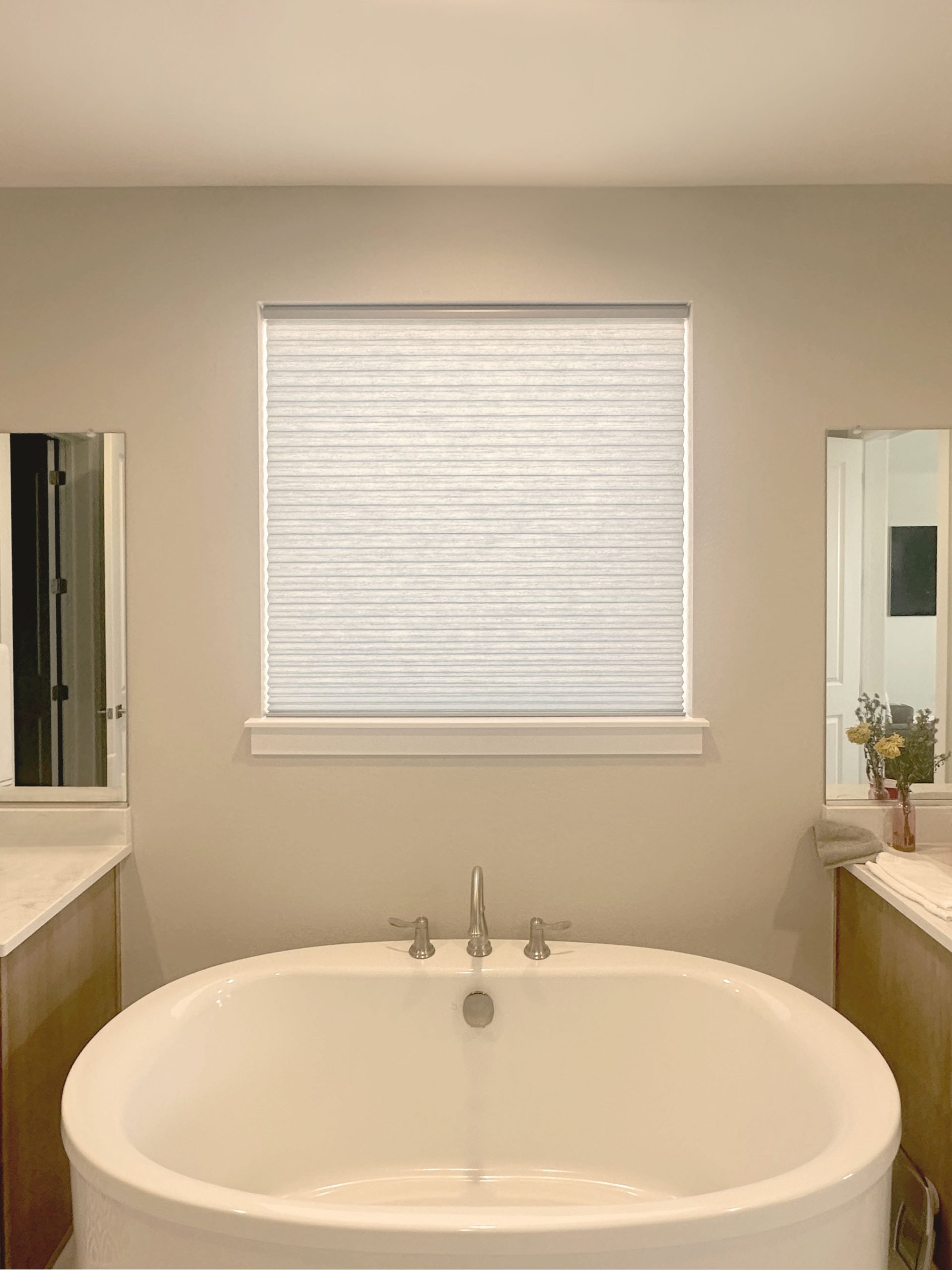 Hunter Douglas Duette Cellular Shades with PowerView automation and light filtering fabric in Fort Collins