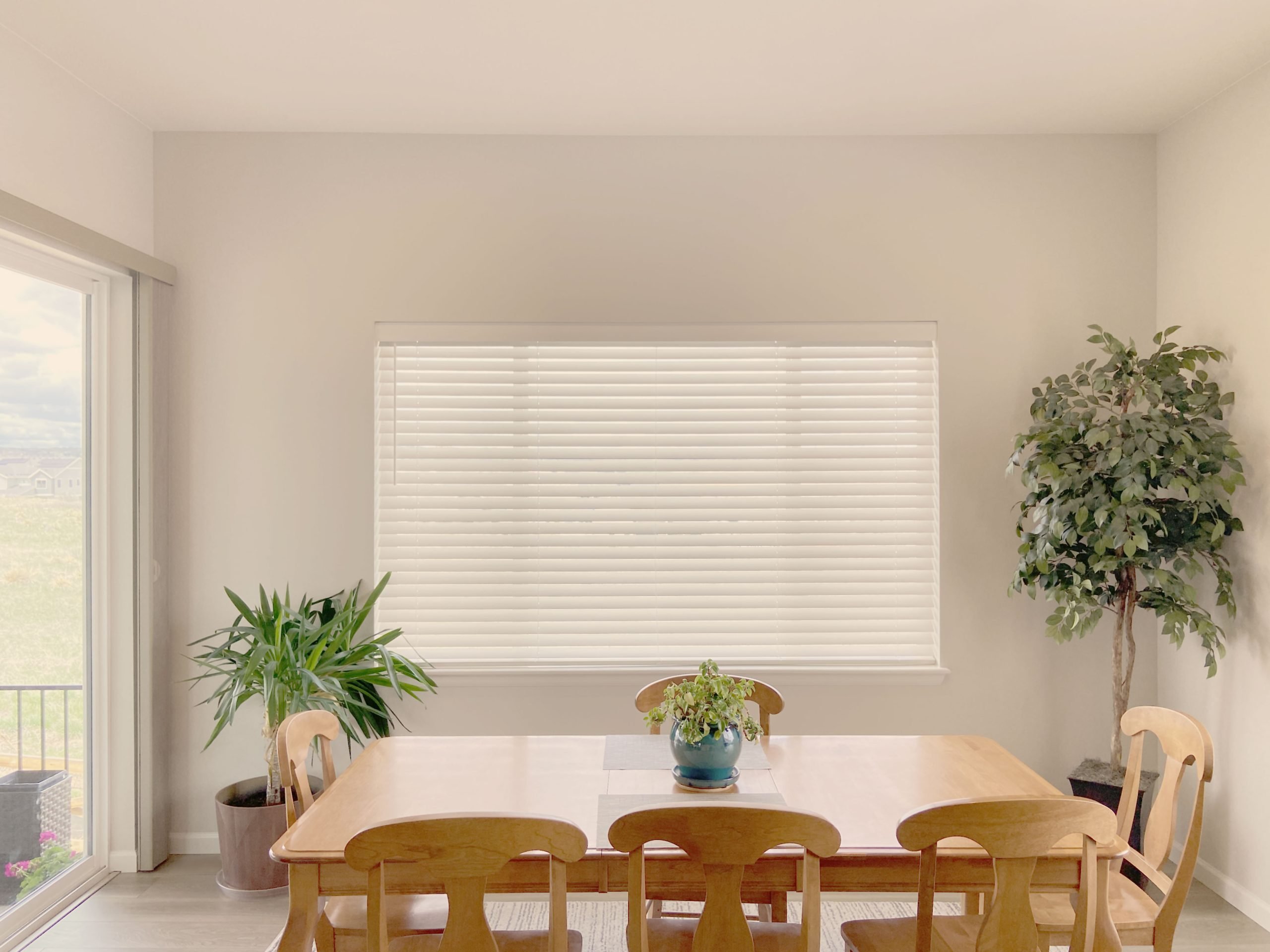 Hunter Douglas Parkland Natural Wood Blinds with SimpleLift operation for smooth, cordless control and classic wood styling