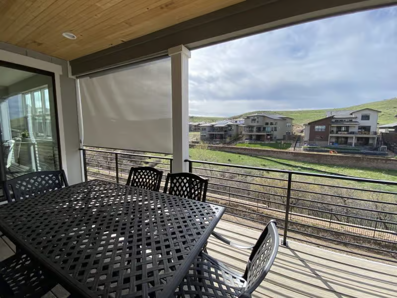 Hunter Douglas Applause Cellular Shades with Ultraglide and Vertiglide operation, Bottom Up and vertical functionality, and light-filtering fabric.