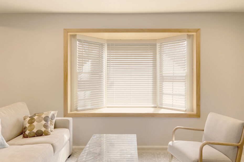 Hunter Douglas Parkland Natural Wood Blinds with Cord Lock and SimpleLift operation featuring Bottom Up design