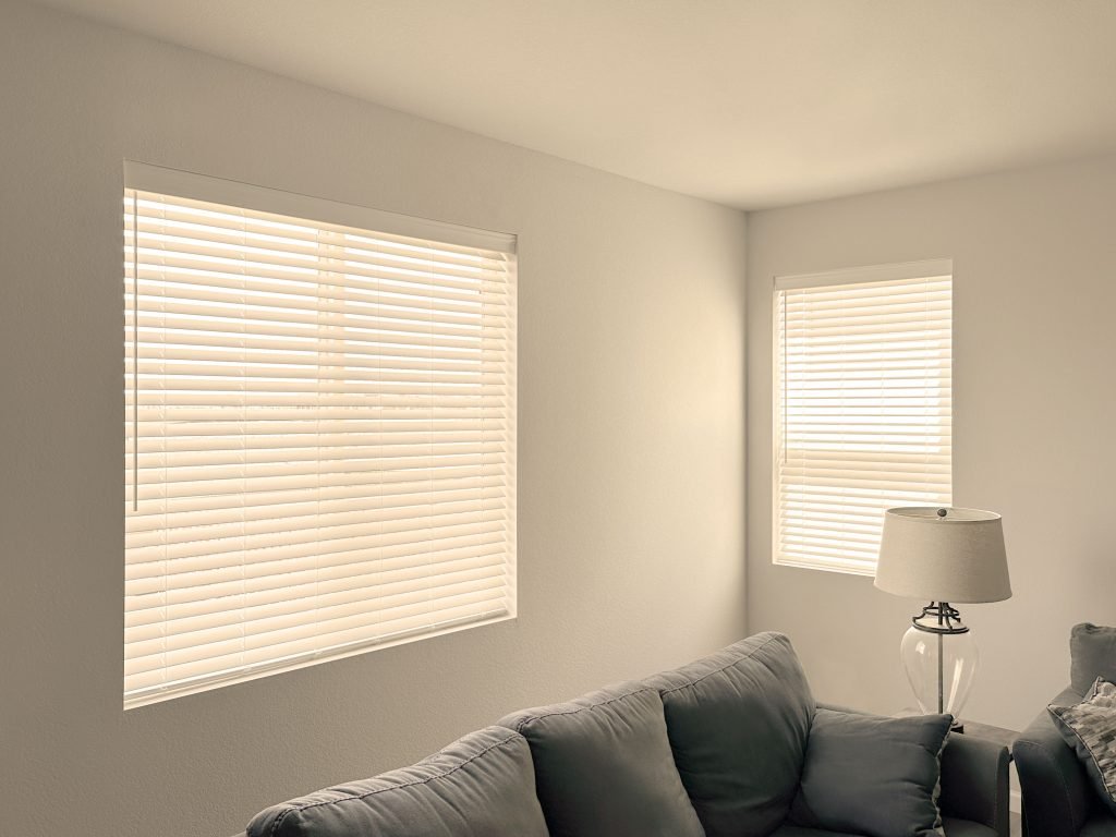 Alta Blinds with cordless lift operation for a clean, modern look and easy light control