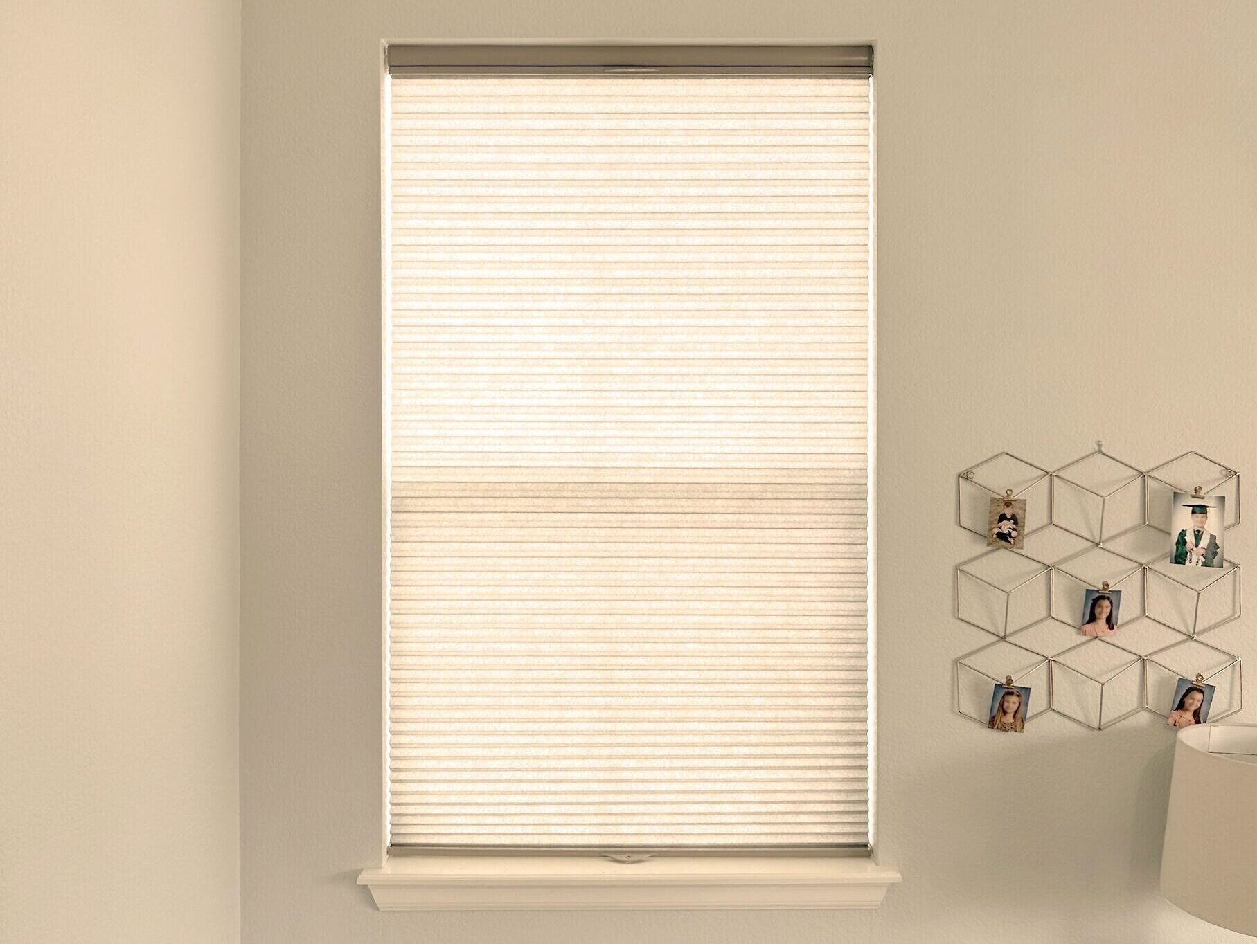 Alta Honeycomb Shades with Cordless Lift, Top-Down Bottom-Up feature, and Light Filtering fabric for Colorado homes