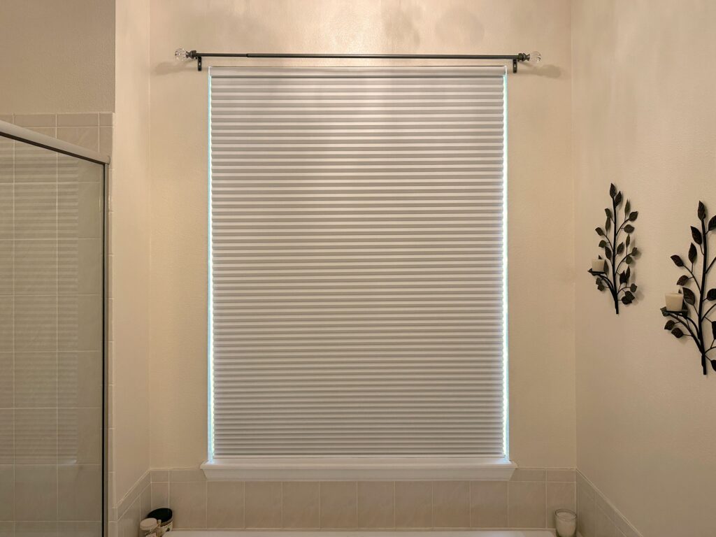 Hunter Douglas Applause Cellular Shades with PowerView automation and Room Darkening fabric