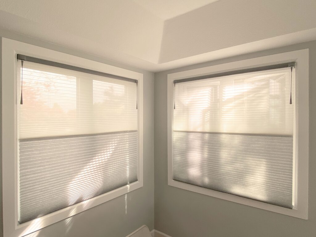 Hunter Douglas Applause Cellular Shades with UltraGlide operation and Duolite light control system