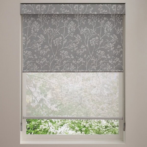 Hunter Douglas Designer Roller Shades with Custom Clutch and Dual roller