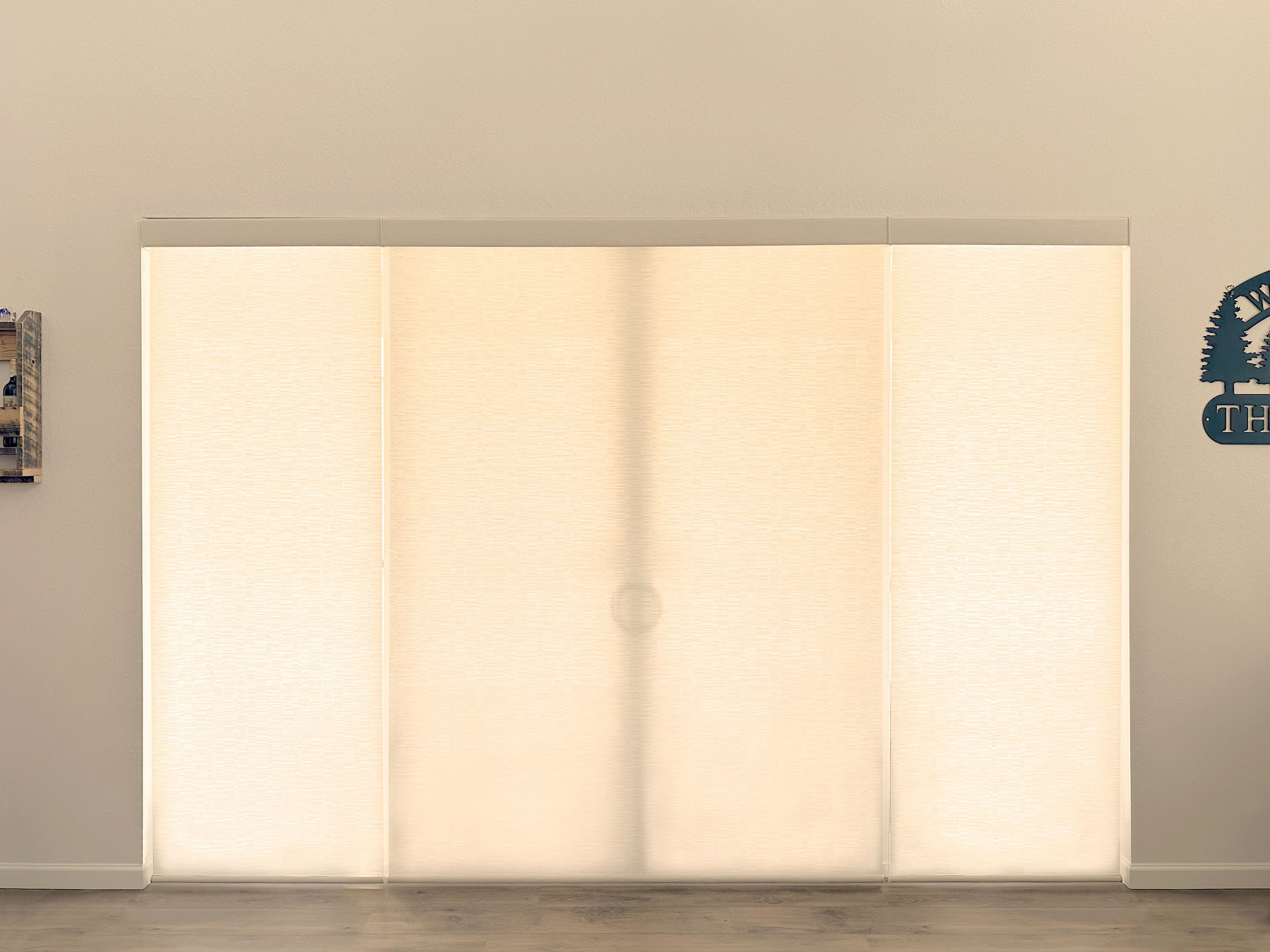 Hunter Douglas Designer Roller Shades with PowerView motorization and light filtering fabric