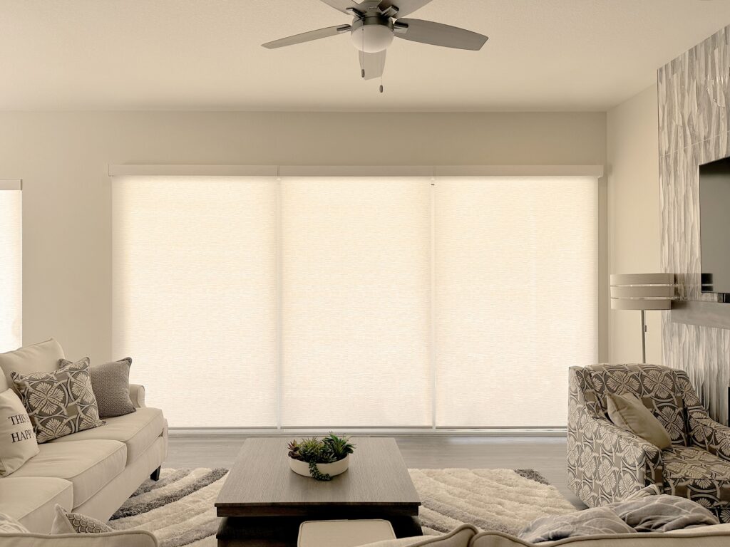 Hunter Douglas Designer Roller Shades with PowerView automation and Light Filtering fabric