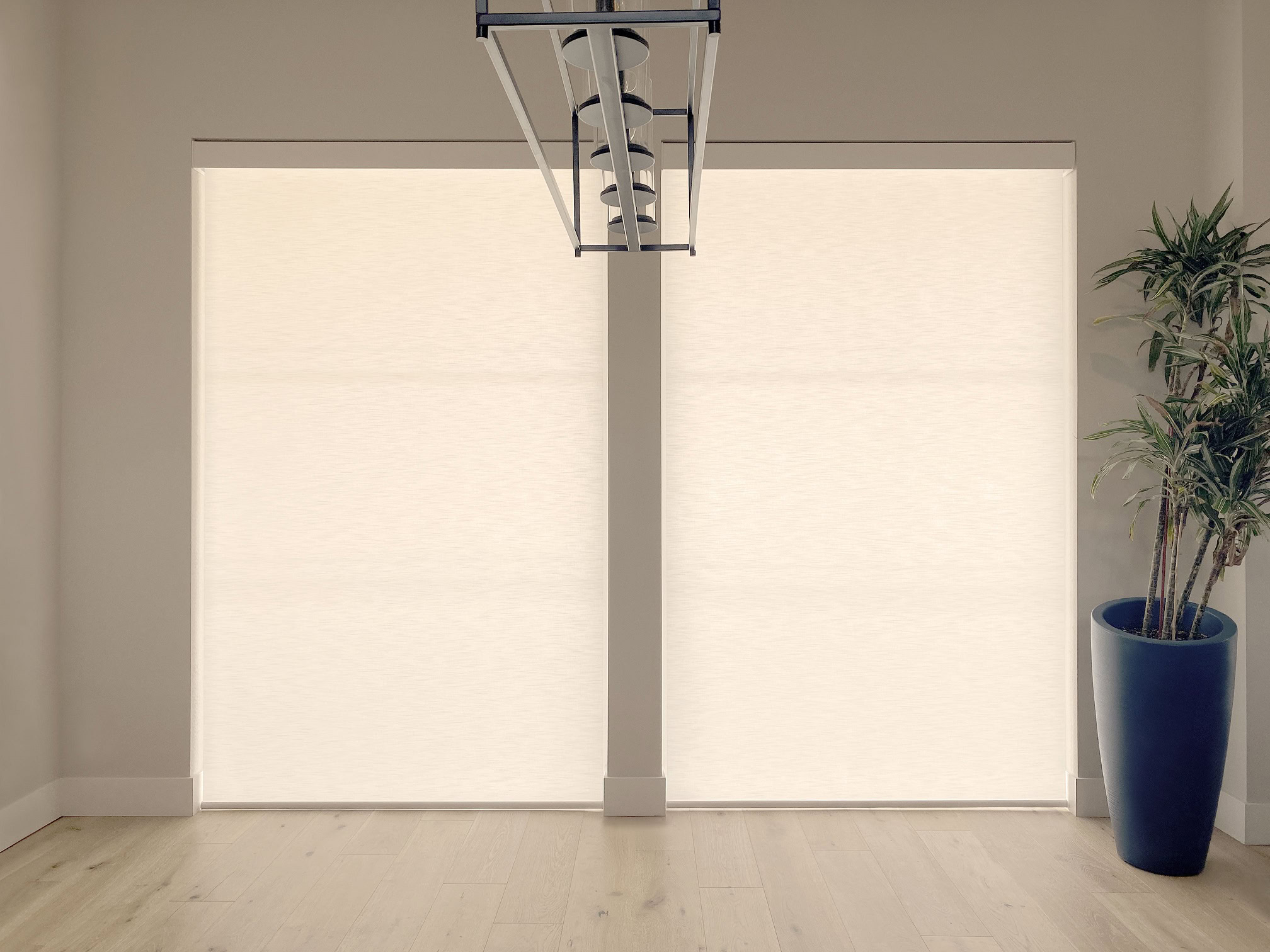 Hunter Douglas Designer Roller Shades with PowerView Automation and Light Filtering fabric for Colorado homes