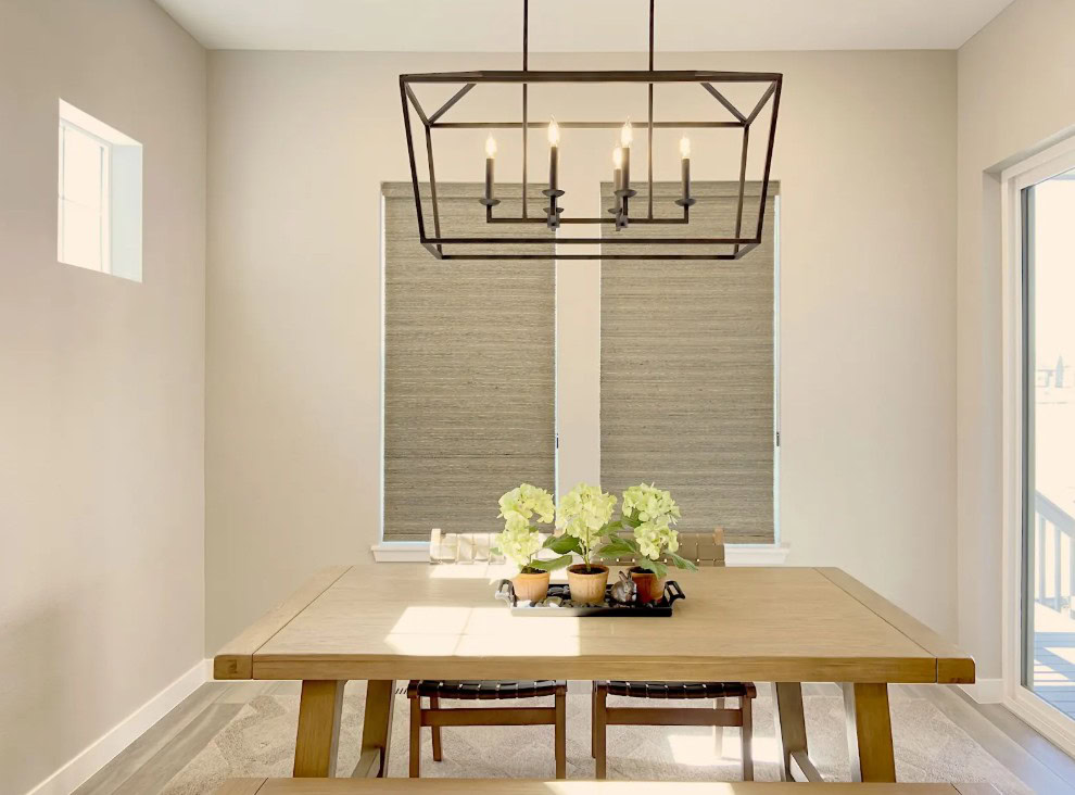 Hunter Douglas Provenance Woven Wood Shades with EasyRise operation in Lakewood.