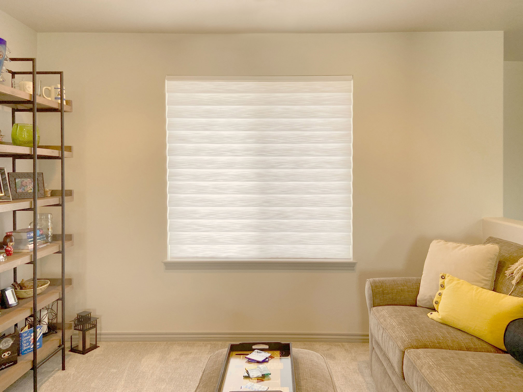 Hunter Douglas Vignette Roman Shades with PowerView Automation and Light Filtering fabric for Colorado homes