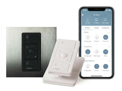 Lutron Maestro dimmer smart switch designed for the RA2 Select lighting control system
