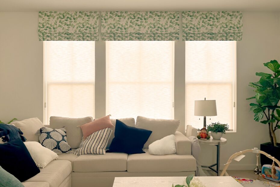 Alta Roller Shades with Continuous Loop and Light Filtering Fabric for Colorado Living Room