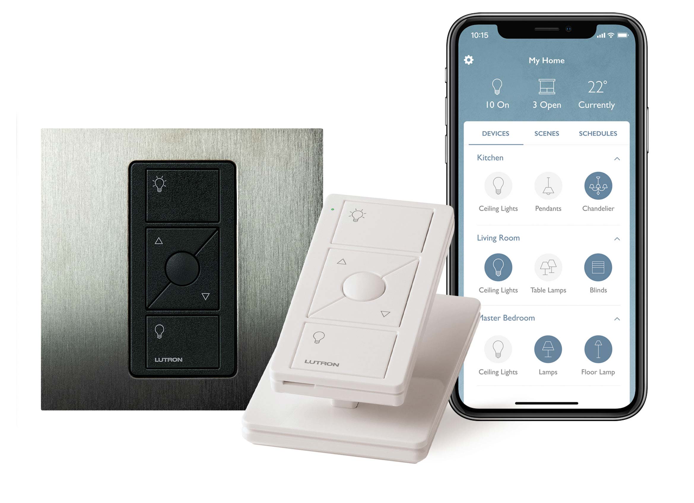 Lutron Maestro dimmer smart switch designed for the RA2 Select lighting control system for Colorado homes