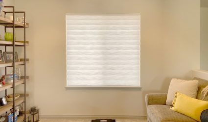 Hunter Douglas Vignette Roman Shades with PowerView automation and Light Filtering fabric