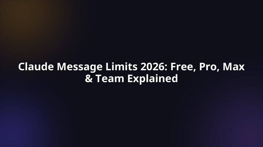 Claude Message Limits 2026: Free, Pro, Max & Team | AionX