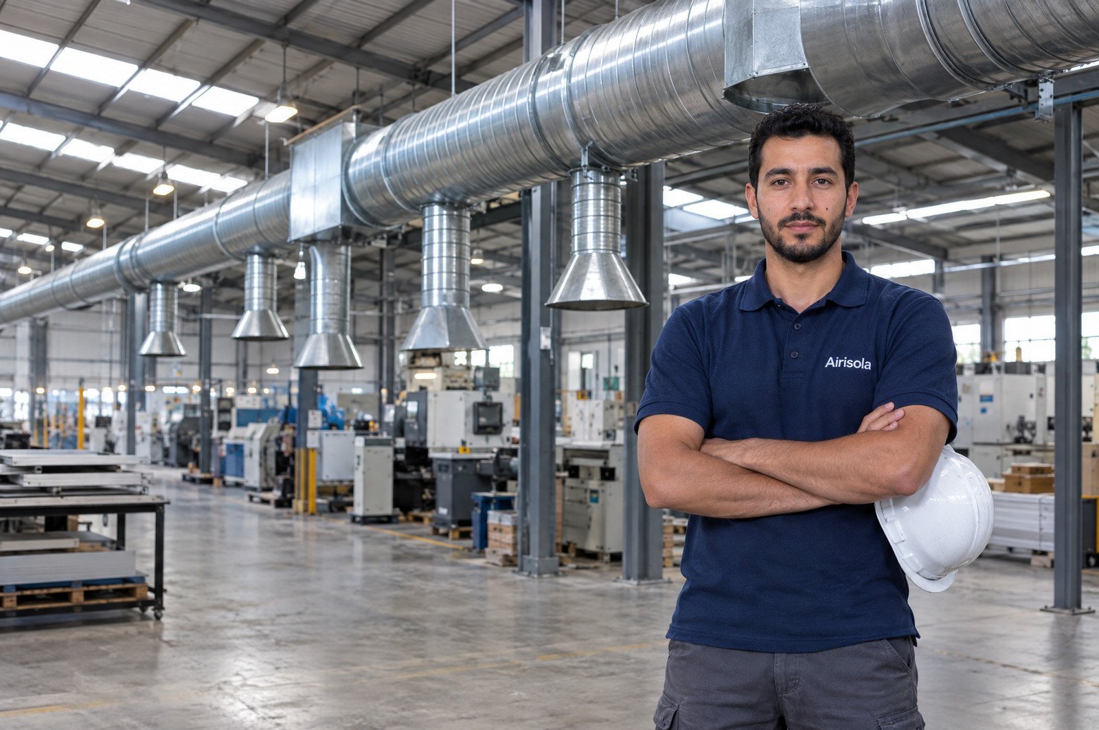 Ventilation industrielle Marrakech : système de ventilation industrielle avec gaines galvanisées installées à Marrakech