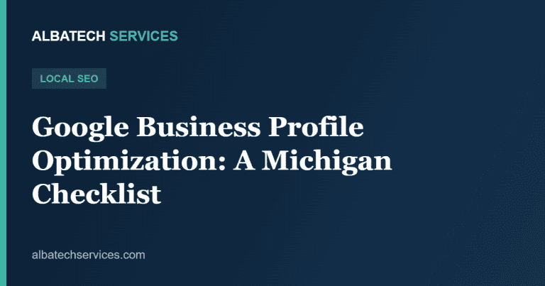 Google Business Profile Optimization: A Michigan Checklist