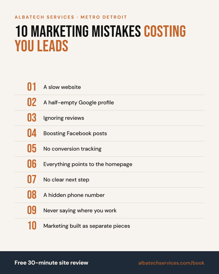 10 Marketing Mistakes Costing Metro Detroit Businesses