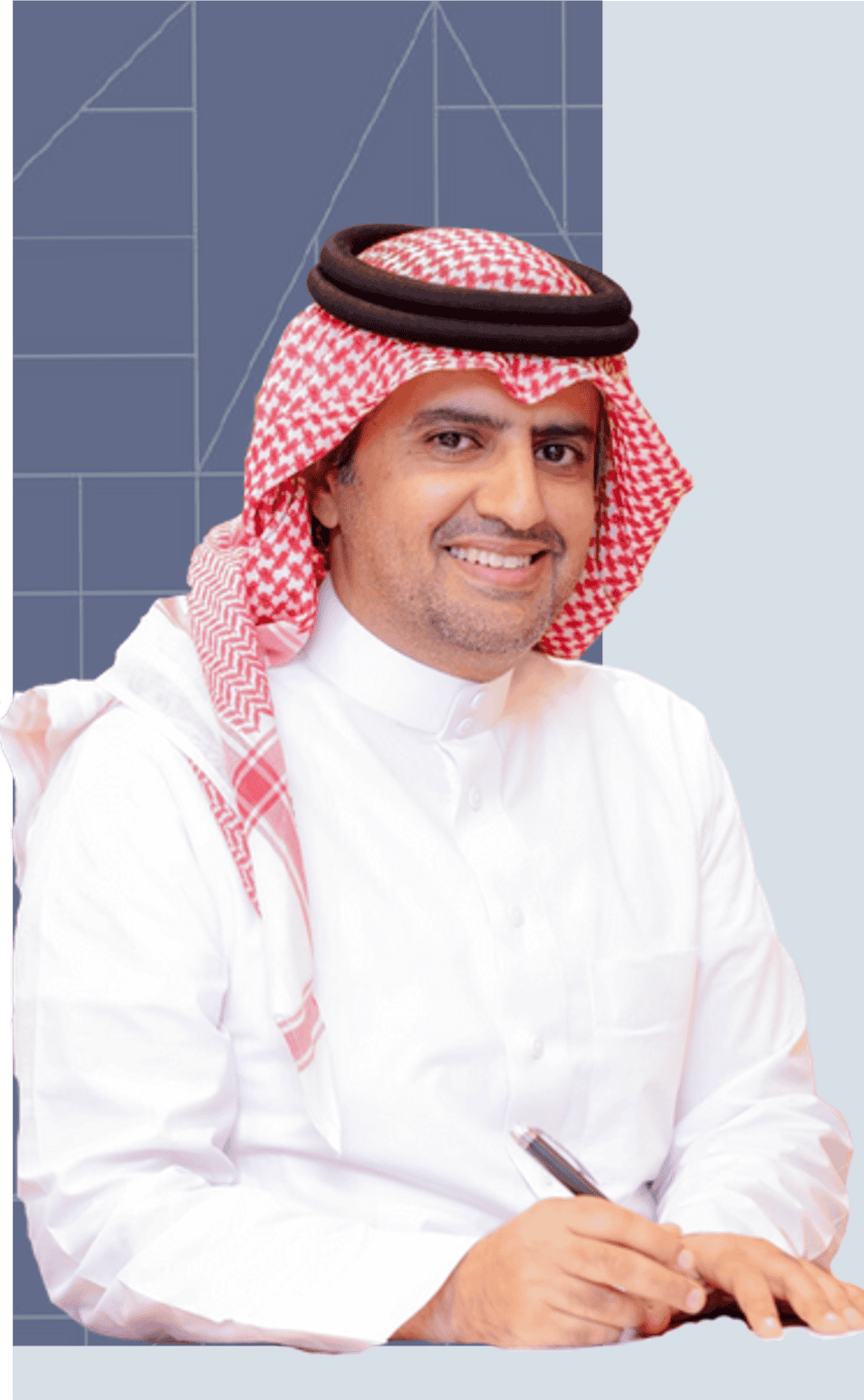 Eng. Salem Al Saudais – Chief Executive Officer of Rezaik Al Gedrawy Contracting Company, leading the company’s vision with integrity, innovation, and performance. المهندس سالم السديس – الرئيس التنفيذي لشركة رزيق الجدراوي للمقاولات، يقود رؤية الشركة بنزاهة وابتكار وتميز في الأداء.