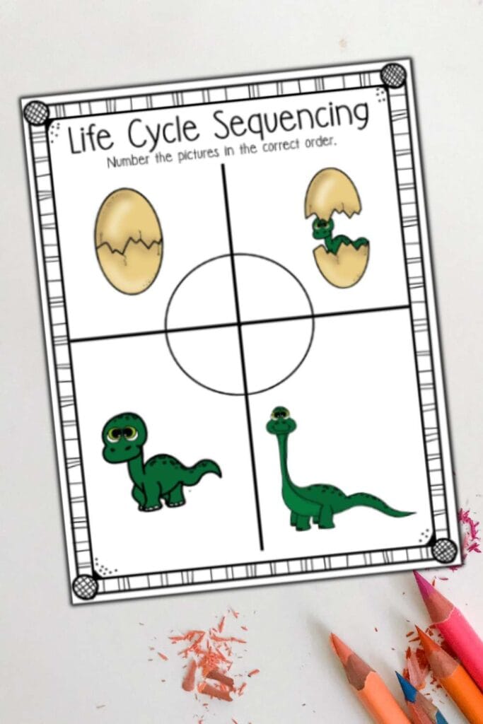Dinosaur Life Cycle Activity Pack: Free Worksheets - A Little Pinch of ...
