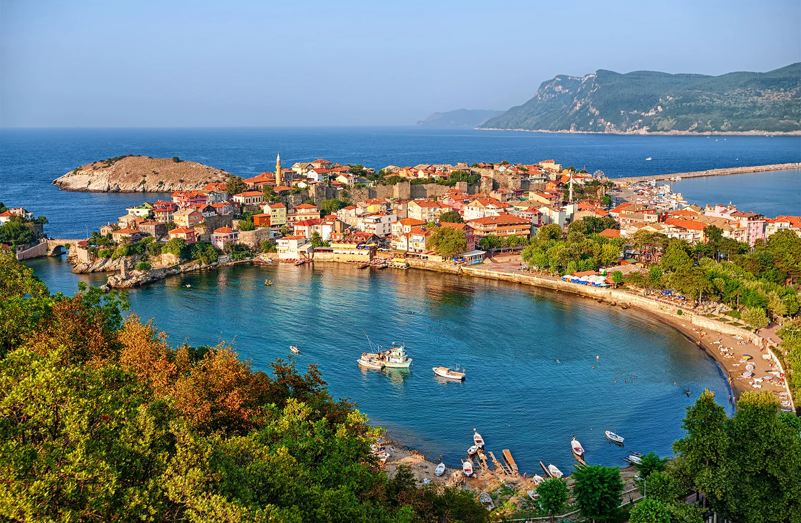 Cove port coast Black Sea Turkey Amasra