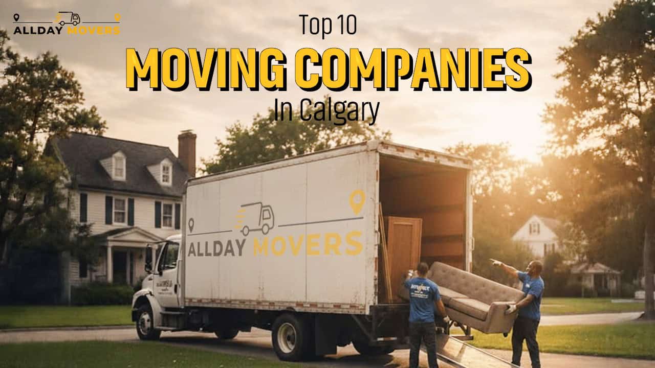Reliable Calgary moving company with professional movers loading furniture into a truck.