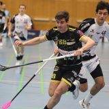 Schnellstes UHC Alligator Malans Floorball-Team im Einsatz bei einem Spiel.