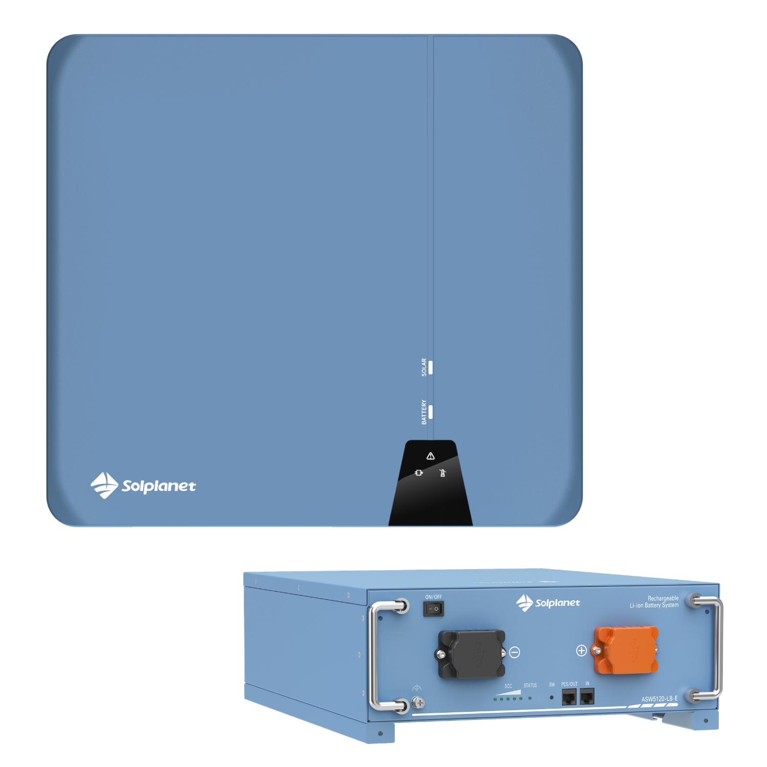 Комплект резервного живлення гібридний інвертор Solplanet ASW6000H-S2 AFCI  та низьковольтна батарея Solplanet ASW5120-LB-E