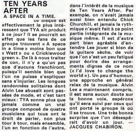 Ten Years After (1971 August to December)