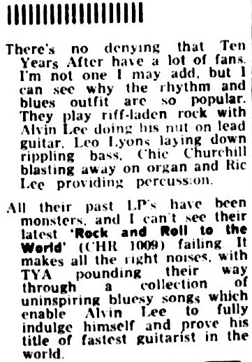 Ten Years After (1972 July to December)