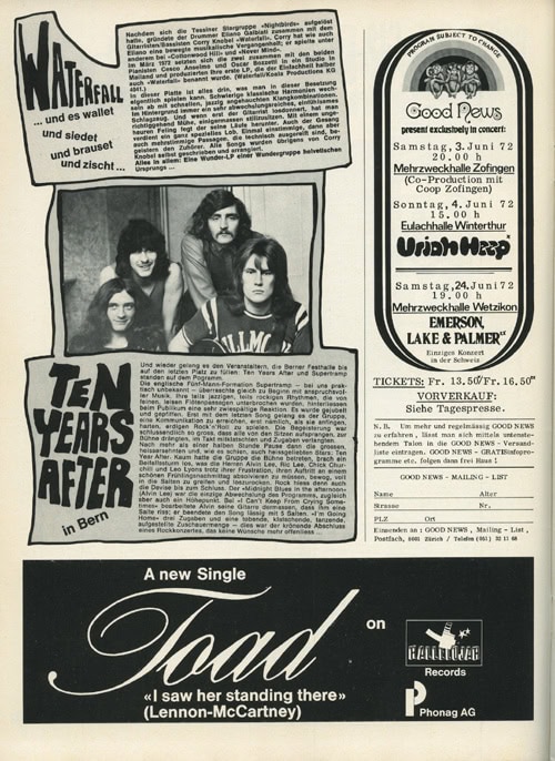 Ten Years After (1972 January to June)