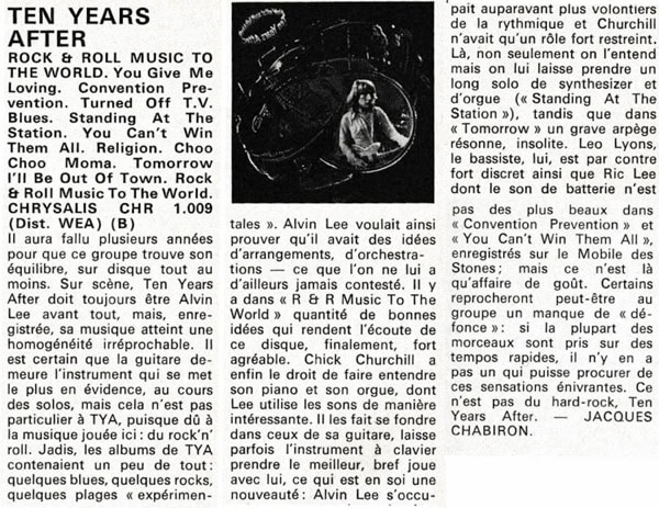 Ten Years After (1972 July to December)