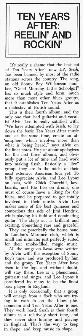 Ten Years After (1969 Jan-July)