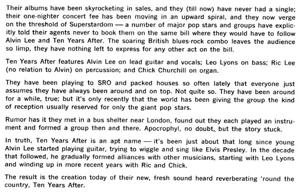 Ten Years After (1969 Jan-July)