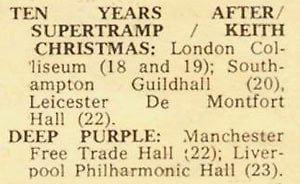 Ten Years After (1971 August to December)