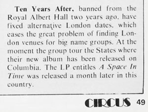 Ten Years After (1971 August to December)