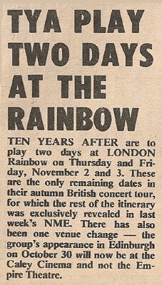 Ten Years After (1972 July to December)